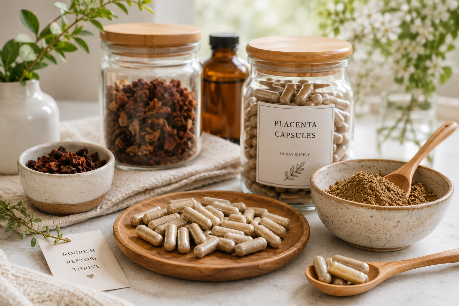 Placenta encapsulation preparation